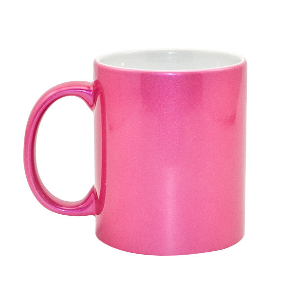 Pink Metallic Ceramic Mug - 11 oz