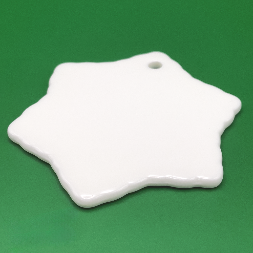 Ceramic Snowflake Ornament - 3"