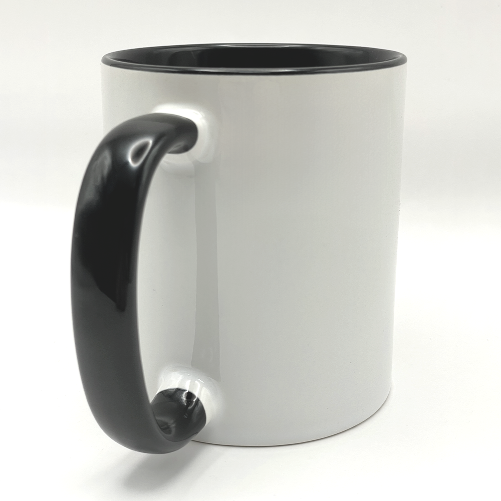 Ceramic Mug with Colored Handle and Inside - 11 oz