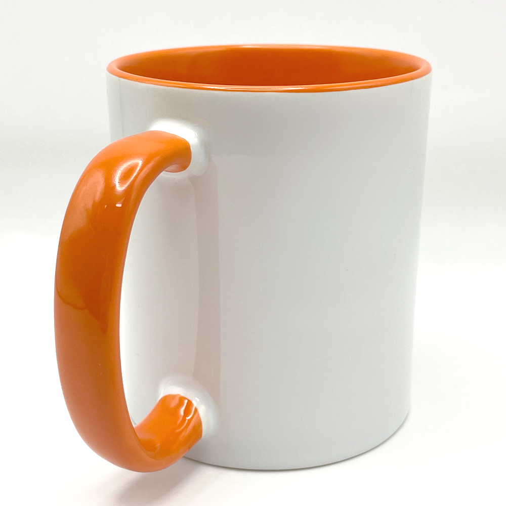 Ceramic Mug with Colored Handle and Inside - 11 oz