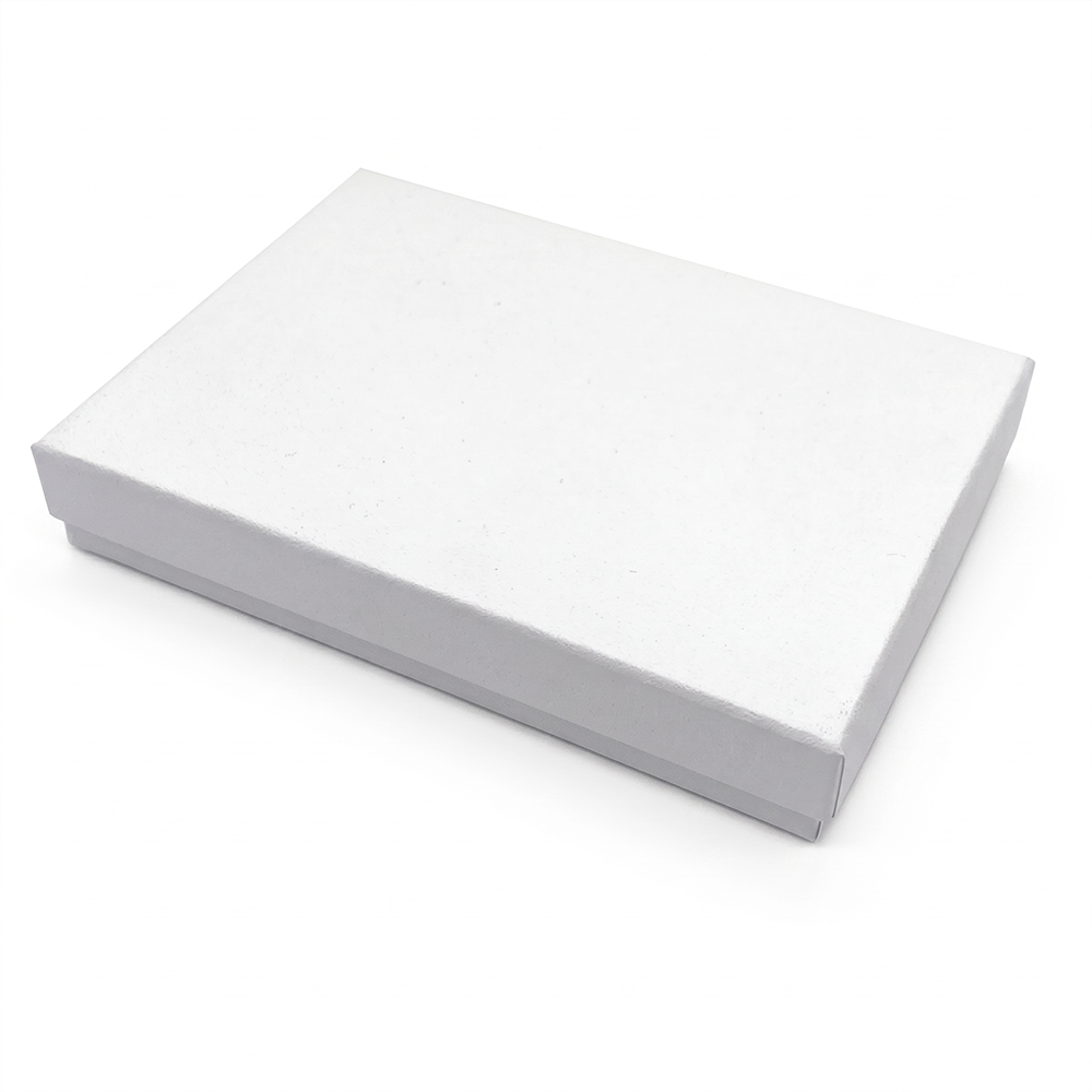 White Box with Cotton Insert - 5 1/4" x 3 3/4"
