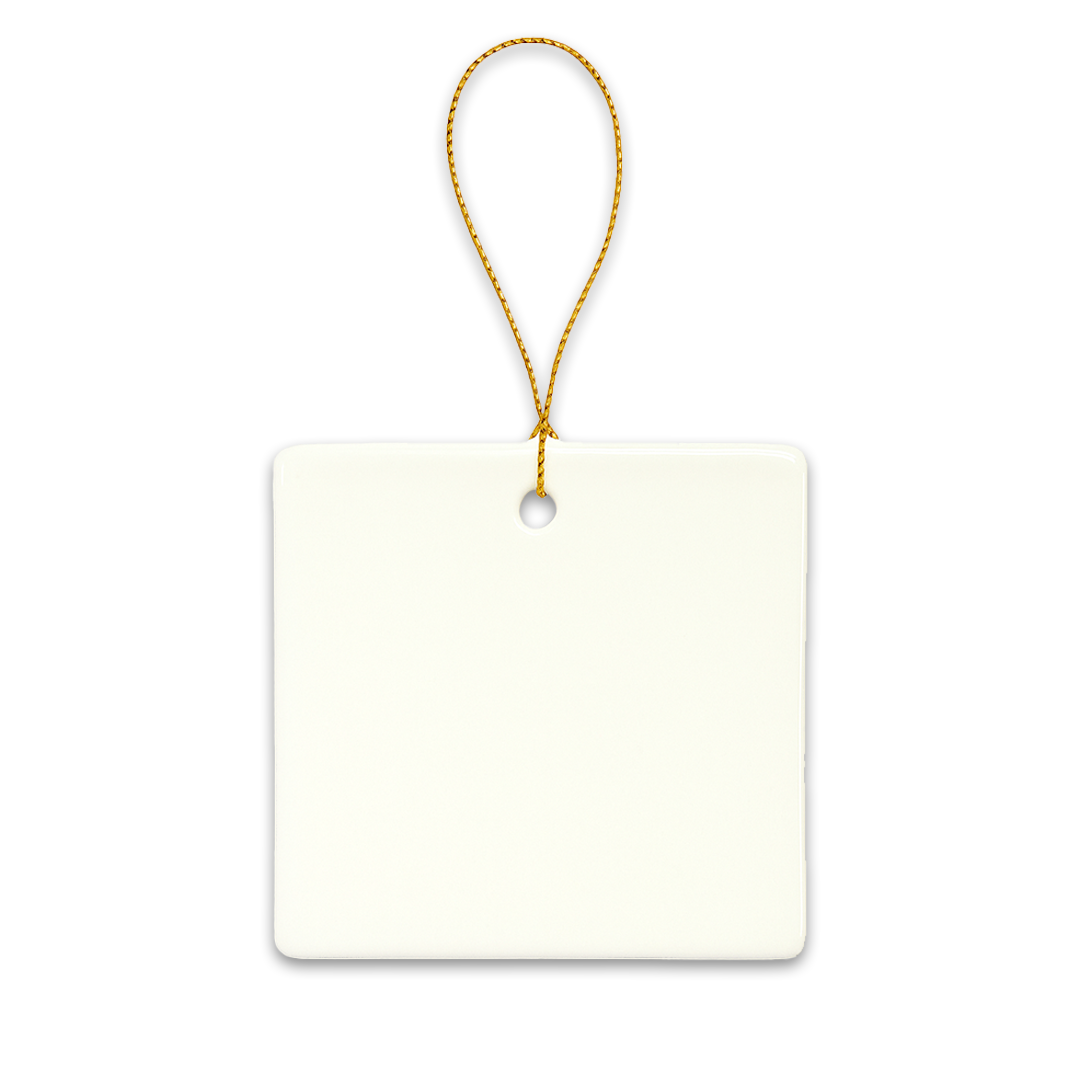 Ceramic Square Ornament - 2.75"