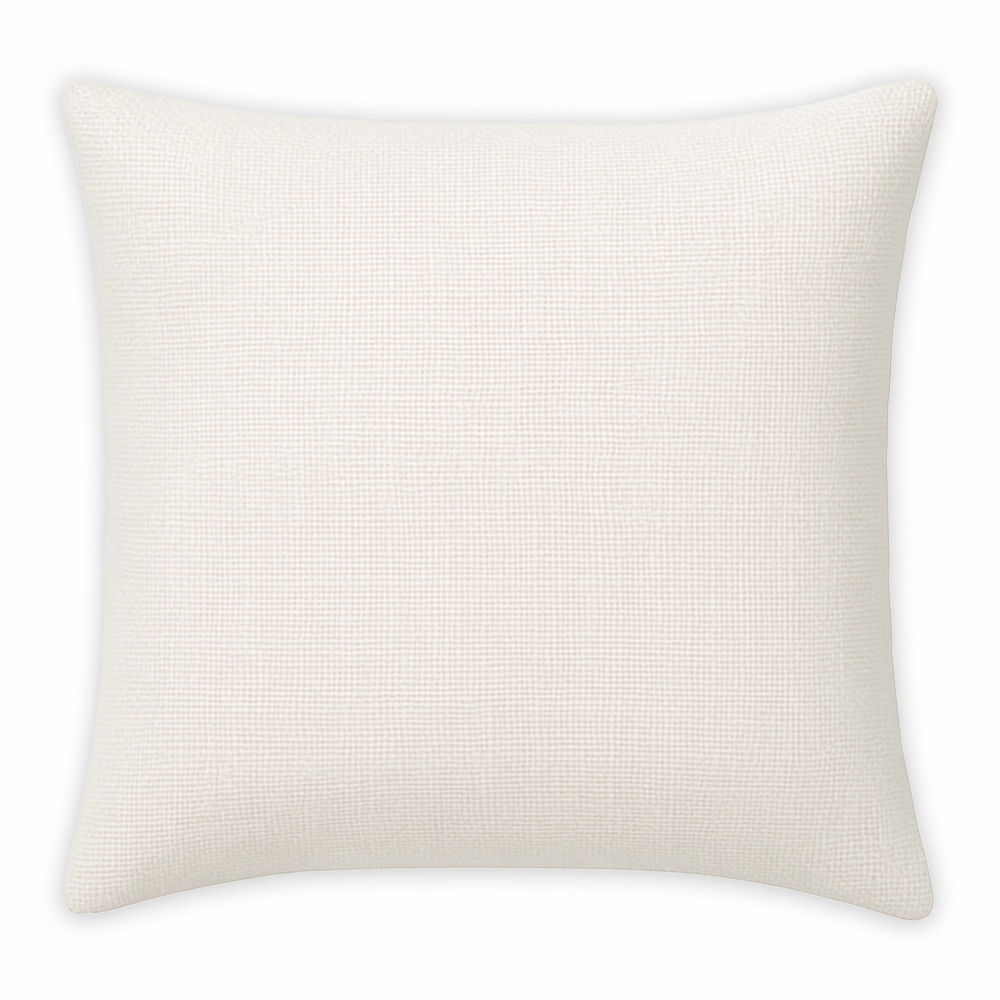 White Burlap Throw Pillow Case - 18" x 18"