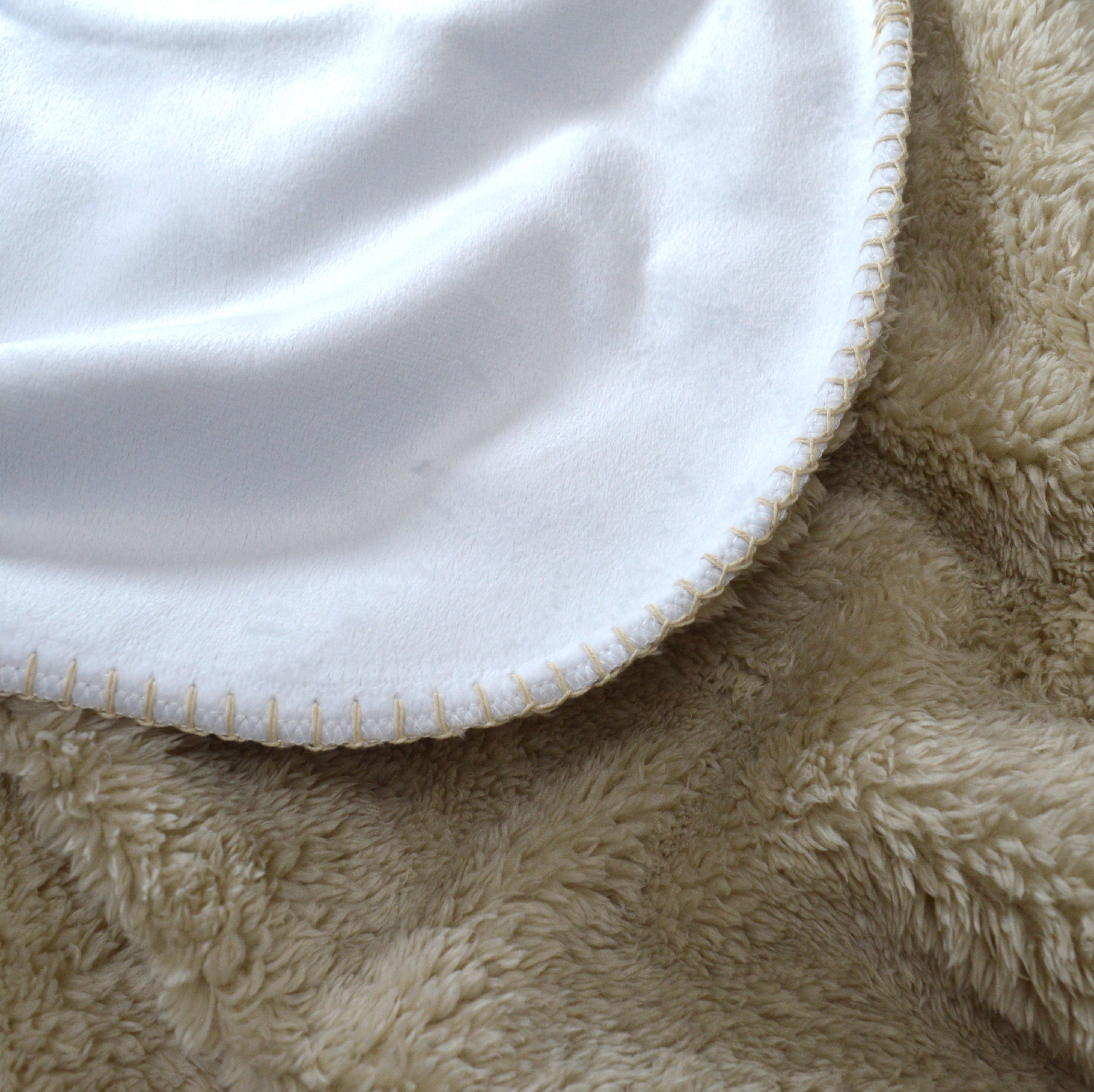 Hooded Tan Sherpa Blanket - 50" x 60"