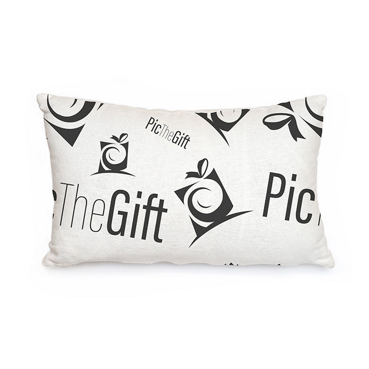 White Burlap Throw Pillow Case - 18" x 12"