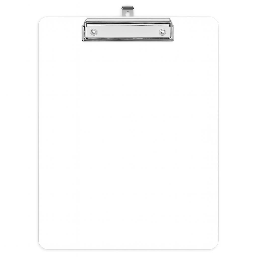 Dry Erase Clipboard with Flat Clip - 9 x 12.5