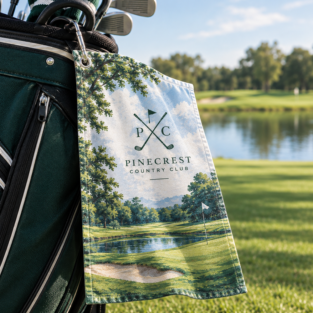 Golf Towel with Clip - 15" x 25"