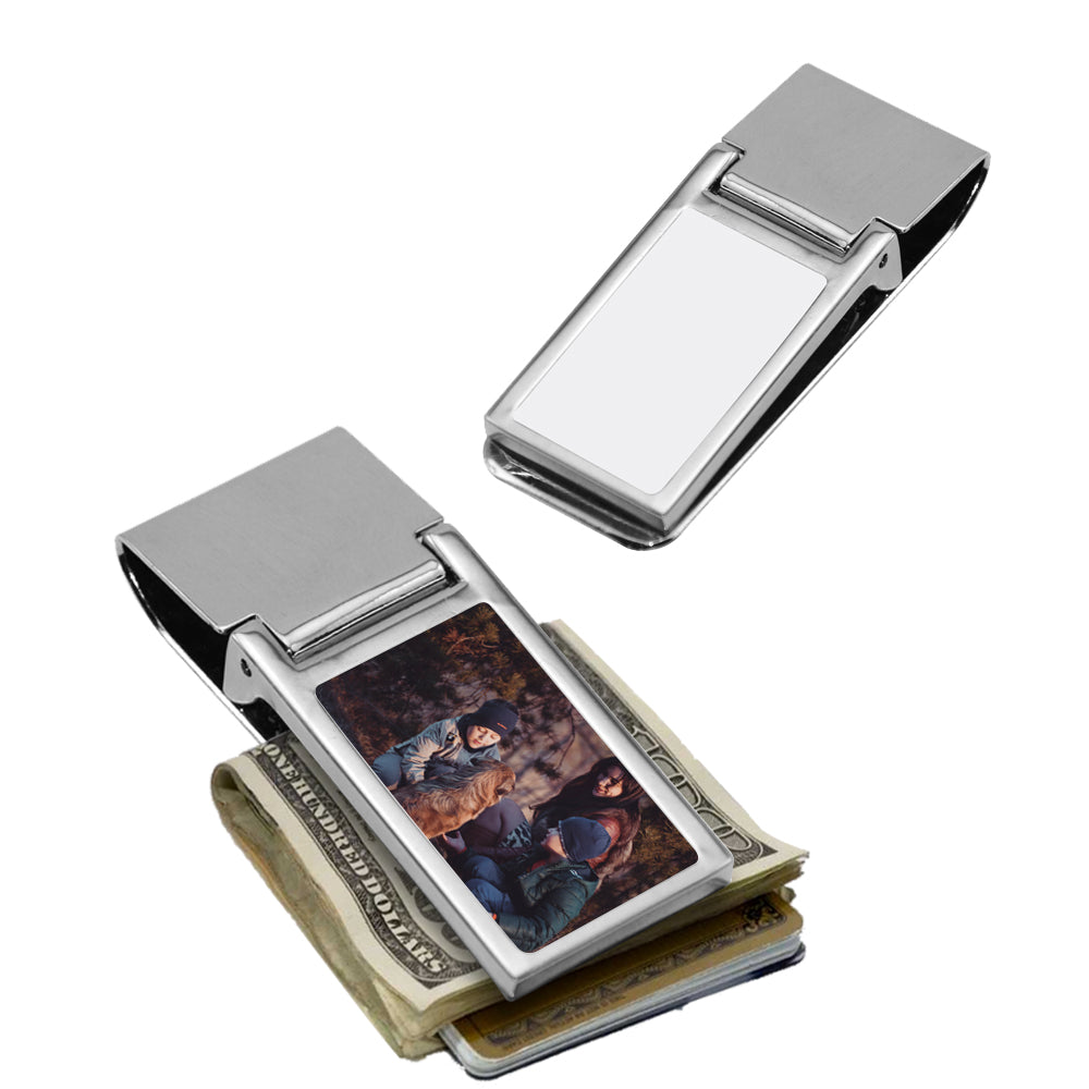 Silver Money Wallet Clip - 0.62" x 1.06"
