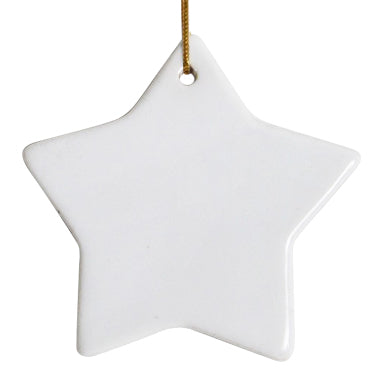 Ceramic Star Ornament - 3"
