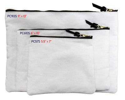 Cosmetic Bag - Canvas - 5.5" x 7"