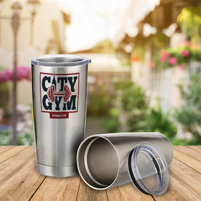Double Walled Tumbler - Silver - 20oz