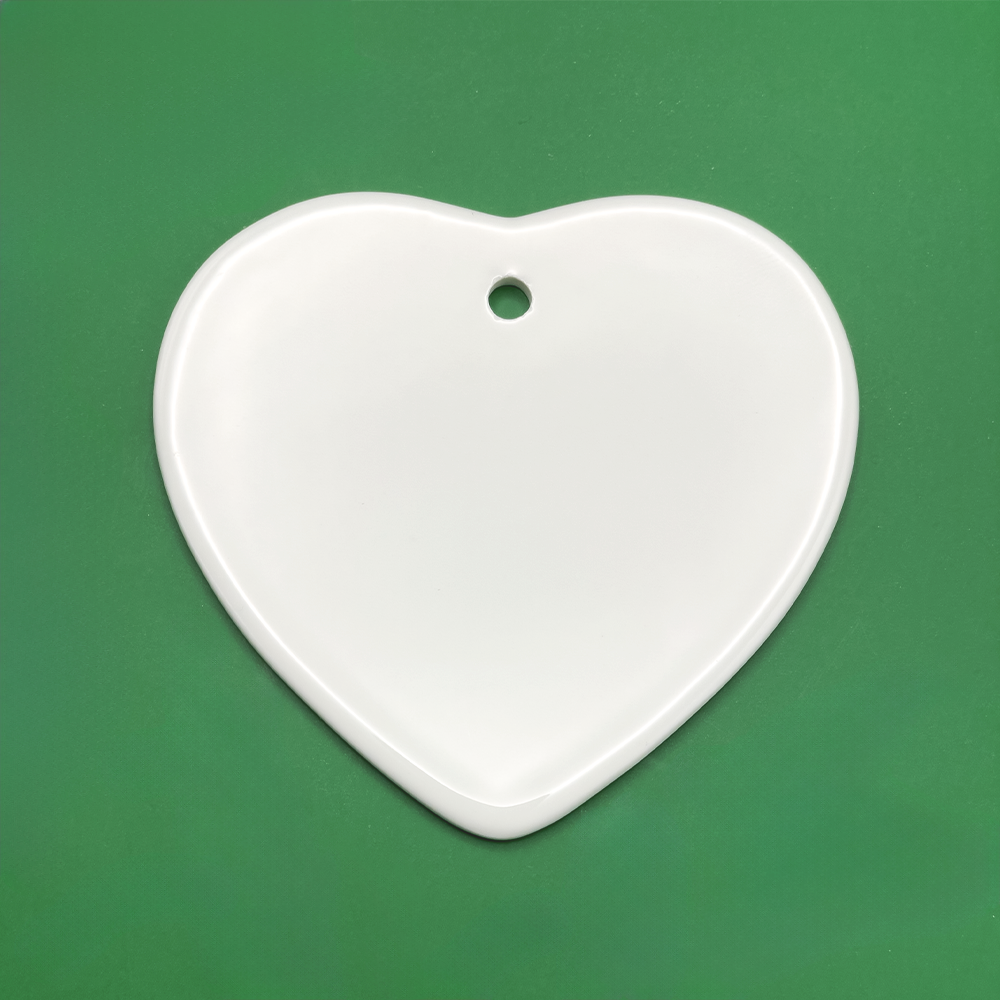 Ceramic Heart Ornament - 3"