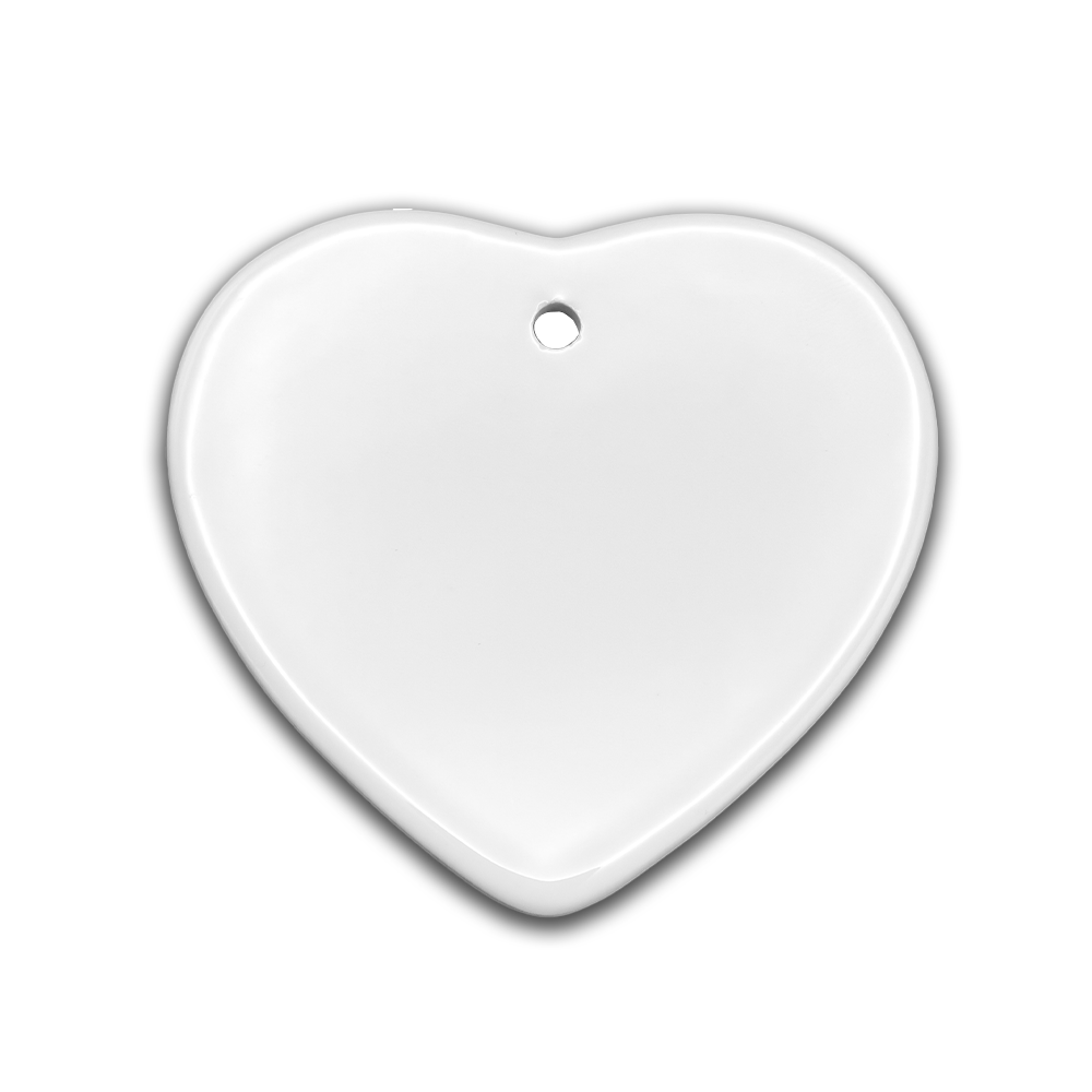 Ceramic Heart Ornament - 3"