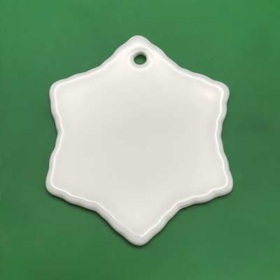 Ceramic Snowflake Ornament - 3"