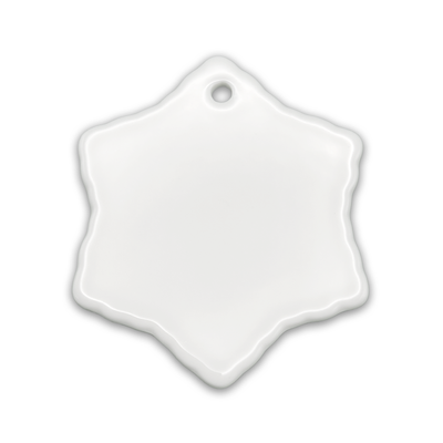 Ceramic Snowflake Ornament - 3"