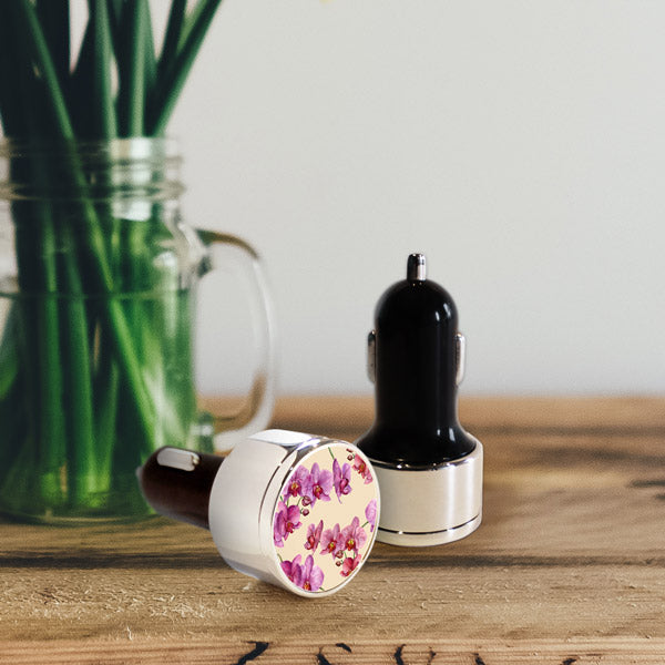 USB Car Charger w/ Printed Lid