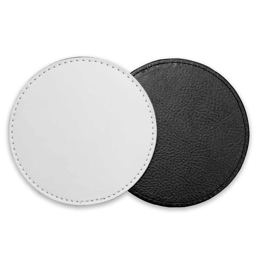 Round Leather Coaster - Set of 2