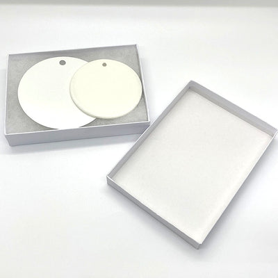 White Box with Cotton Insert - 5 1/4" x 3 3/4"