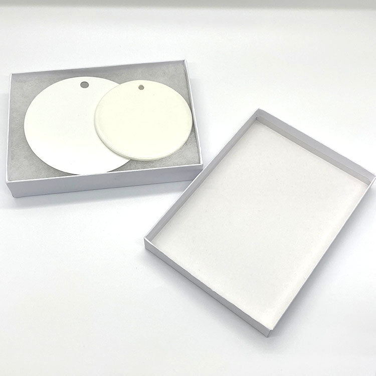 White Box with Cotton Insert - 5 1/4" x 3 3/4"