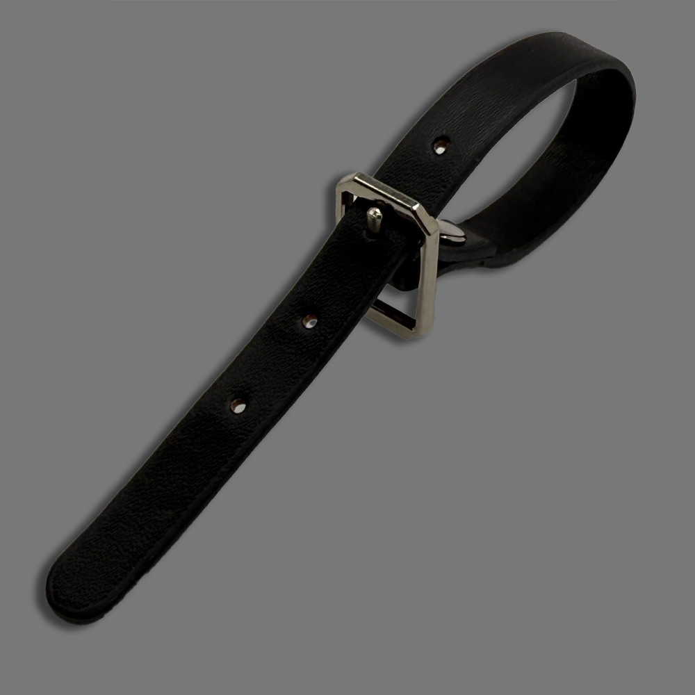 Small Aluminum Luggage Tag with Leather Strap
