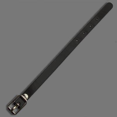 Small Aluminum Luggage Tag with Leather Strap