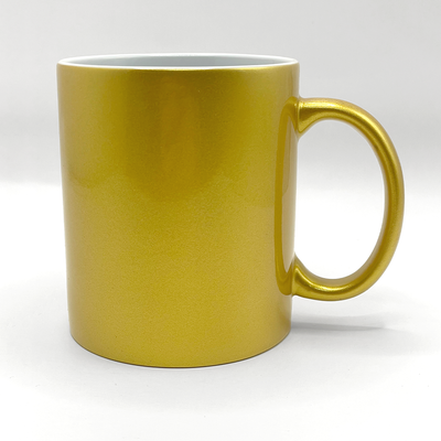 Gold Metallic Ceramic Mug - 11 oz