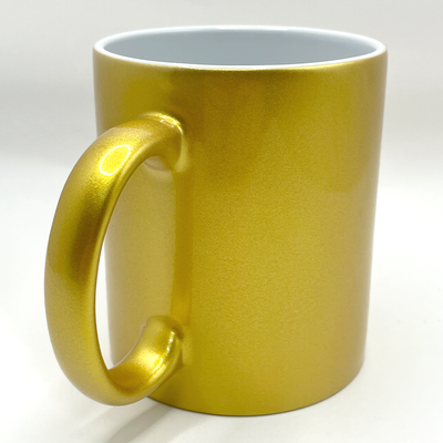 Gold Metallic Ceramic Mug - 11 oz