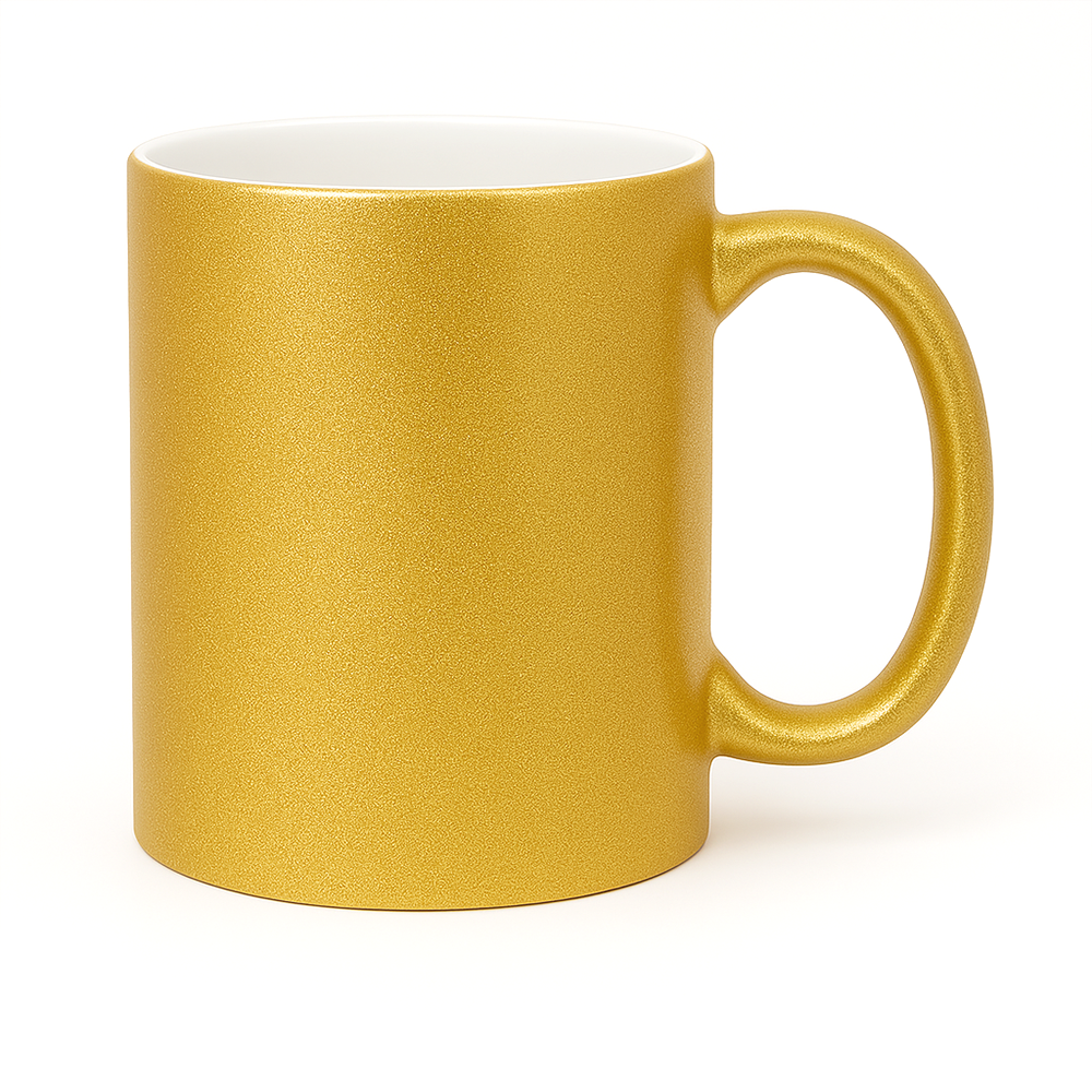 Gold Metallic Ceramic Mug - 11 oz