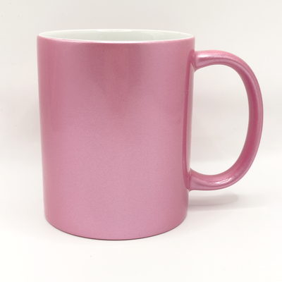Pink Metallic Ceramic Mug - 11 oz