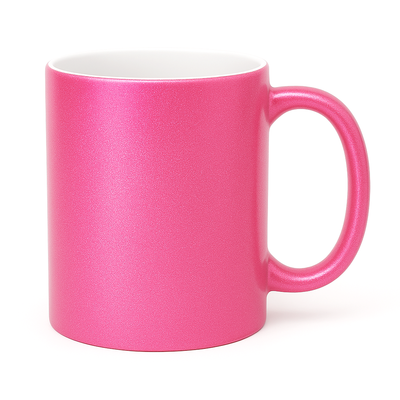 Pink Metallic Ceramic Mug - 11 oz