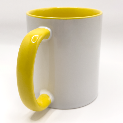 Ceramic Mug with Colored Handle and Inside - 11 oz