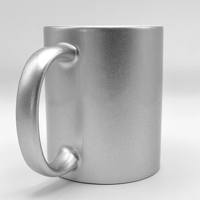 Silver Metallic Ceramic Mug - 11 oz