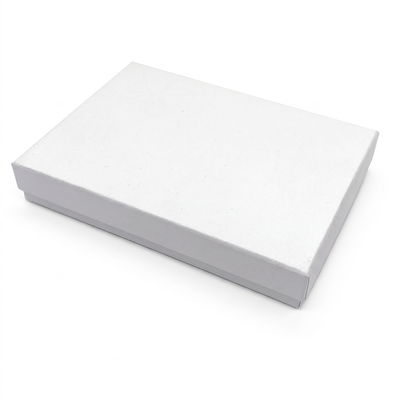 White Box with Cotton Insert - 5 1/4" x 3 3/4"