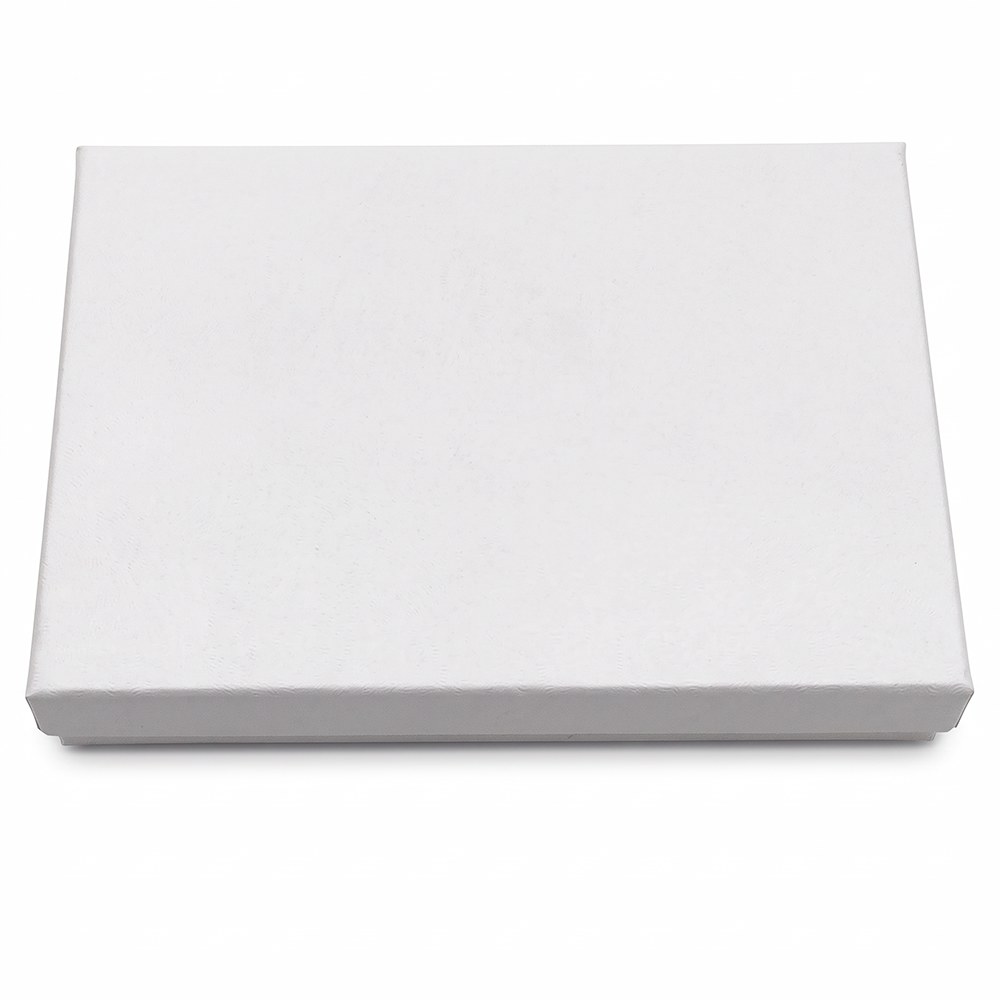 White Box with Cotton Insert - 5 1/4" x 3 3/4"