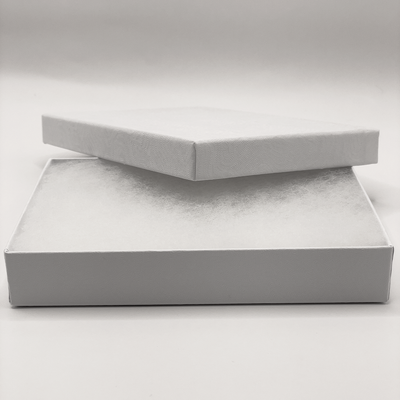 White Box with Cotton Insert - 5 1/4" x 3 3/4"