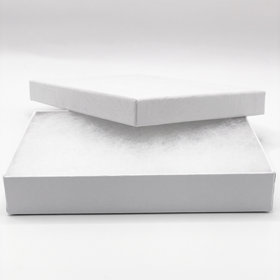 White Box with Cotton Insert - 5 1/4" x 3 3/4"
