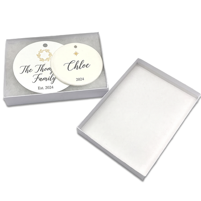 White Box with Cotton Insert - 5 1/4" x 3 3/4"