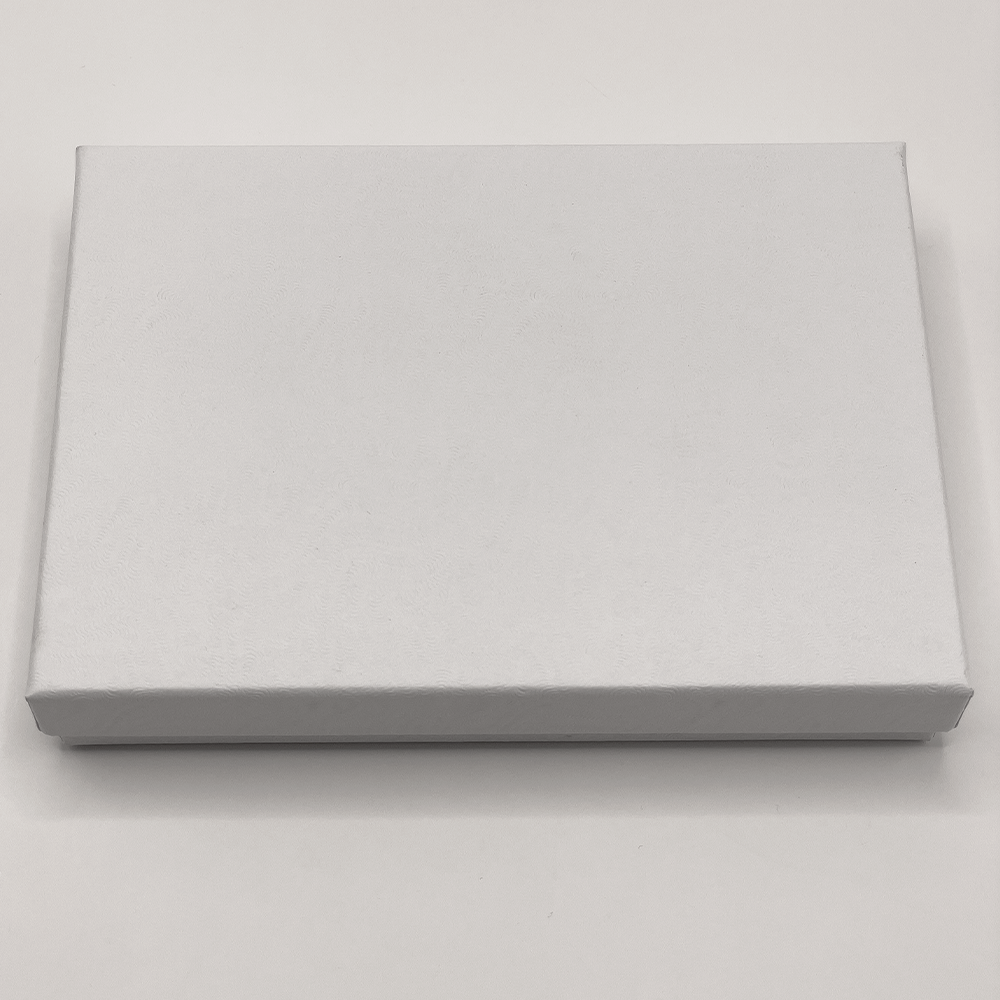 White Box with Cotton Insert - 5 1/4" x 3 3/4"