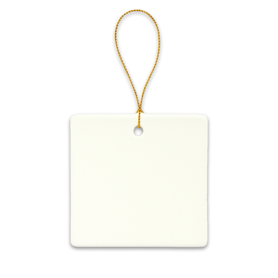 Ceramic Square Ornament - 2.75"