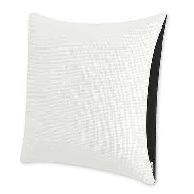 White Burlap Throw Pillow Case - 18" x 18" - Black Back