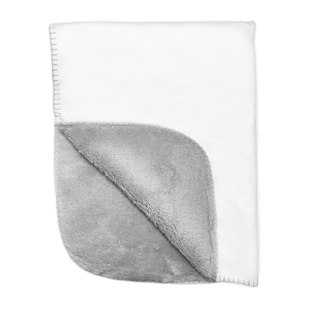 Gray Sherpa Blanket - 30" x 40"