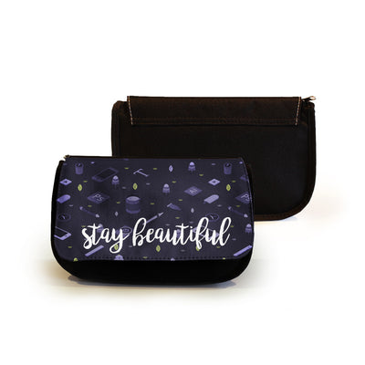 Cosmetic Bag - Canvas - 8.5" x 5.5" - w/ Printable Flap
