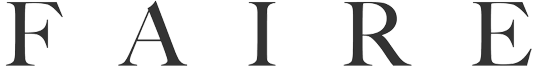 The word 'FAIRE' in a stylized font on a white background