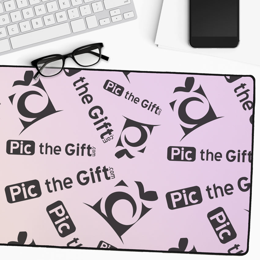 Desk Mat - 16" x 35" - Black Edge