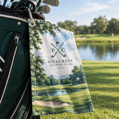 Golf Towel with Clip - 15" x 25"