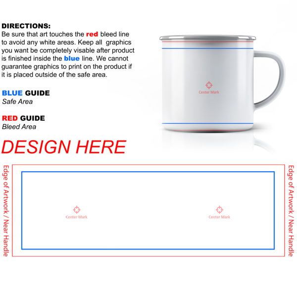 Sublimation Enamel Mugs cups Stainless steel white metal mug dye